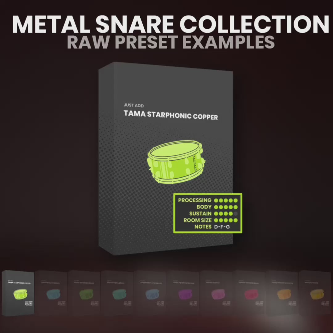 Metal Snare Collection Drum Samples