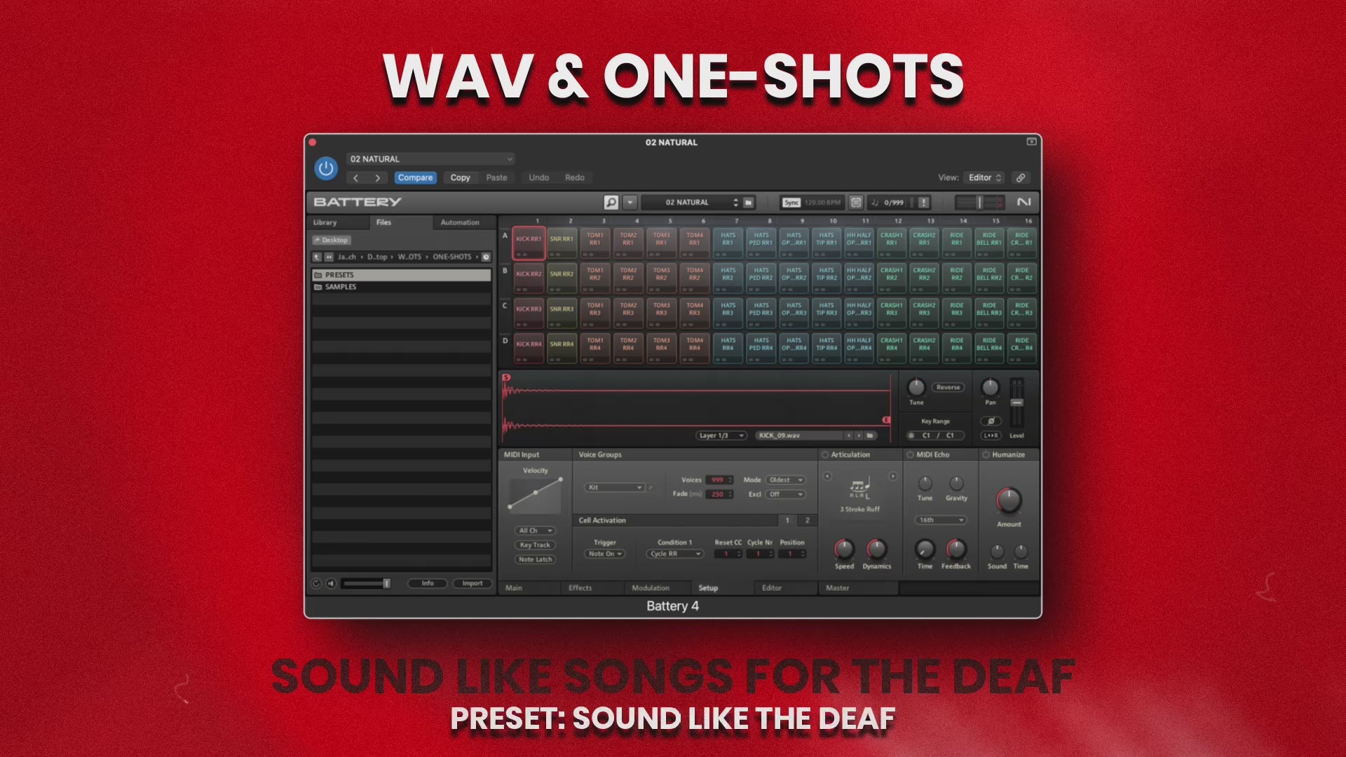 Songs For The Deaf Drum Samples